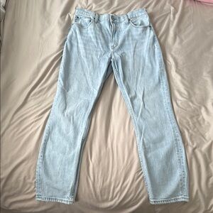 Abercrombie & Fitch Light Blue High Rise Skinny Straight Jean